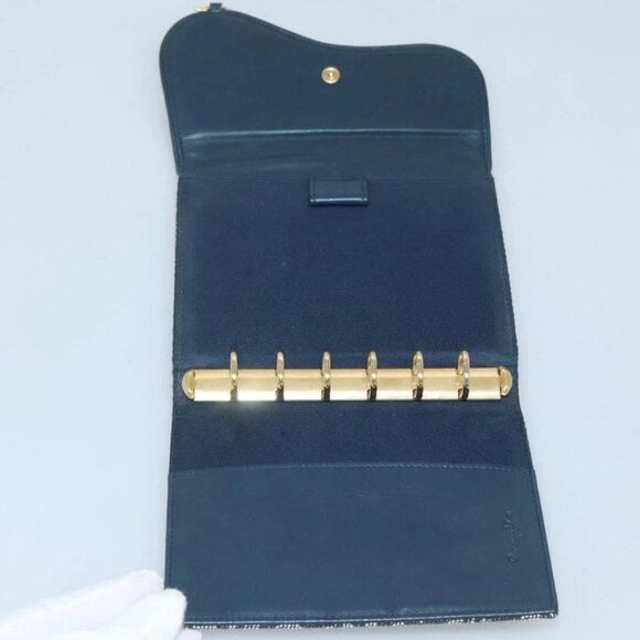 Christian Dior Trotter Canvas Day Planner Cover Navy Auth 126723 - Picture 9 of 16
